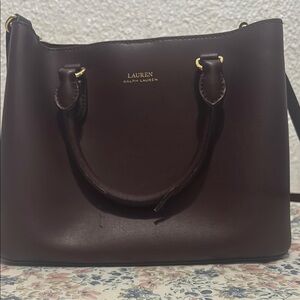 Lauren Ralph Lauren Brown Leather Tote Bag